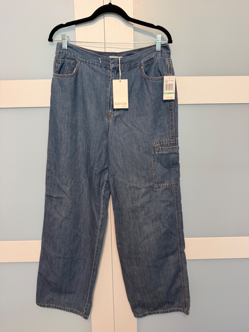 Kensie Jeans Cargo Denim Pants 8/29 NWT